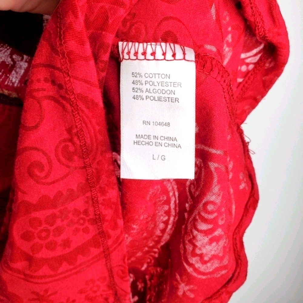 21) FSU Paisley Sheer Screaming Indians Scoop Neck Sz. L - Picture 4 of 5